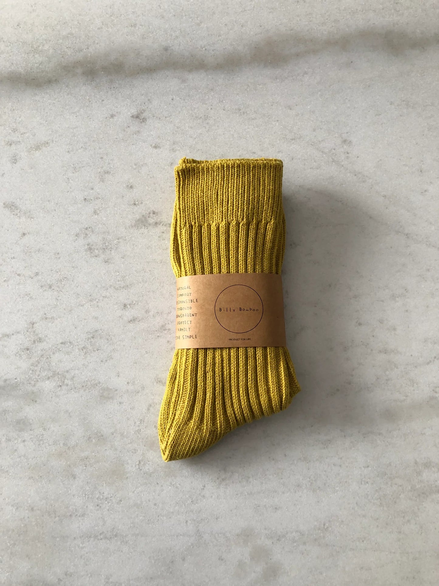 Chaussette haute en coton côtelé - Pastel