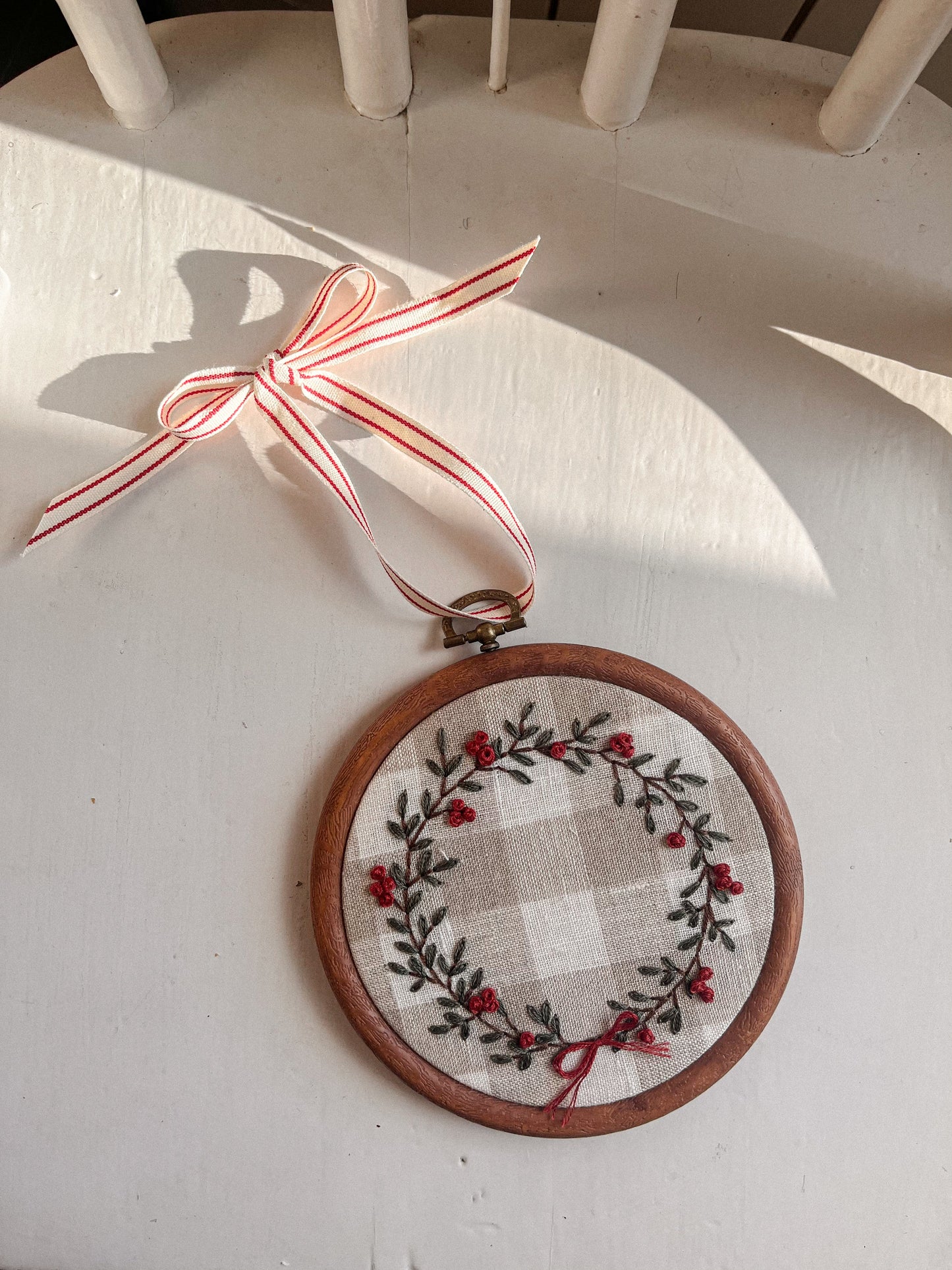 Broderie - Couronne de Noël