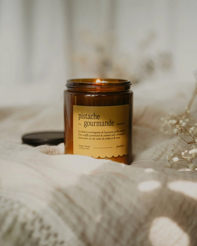 Bougie crépitante - Pistache gourmande