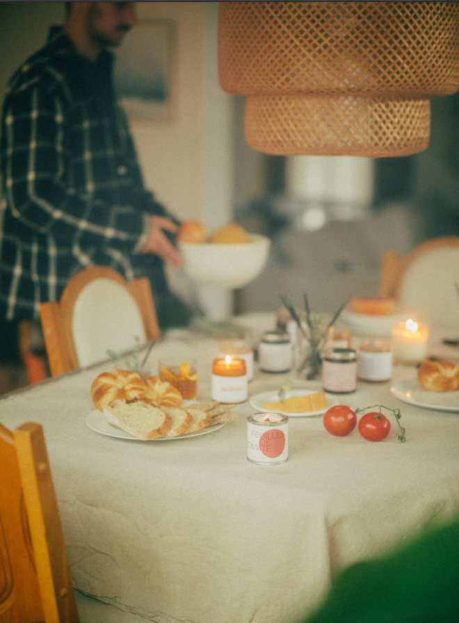 Bougie - Feuille de tomates