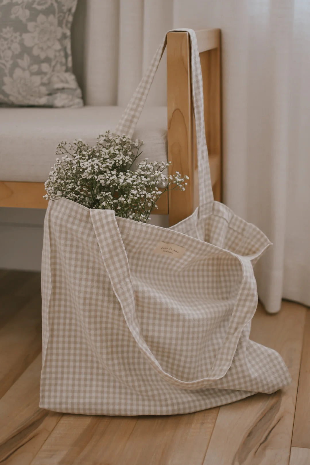 Fourre-tout en coton biologique - Beige