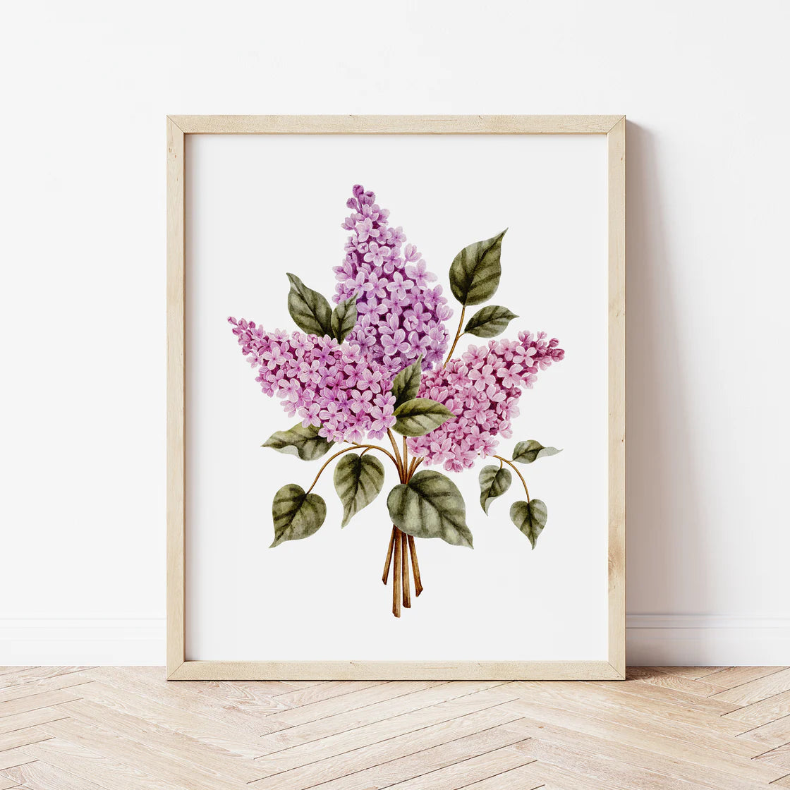 Affiche - bouquet de lilas