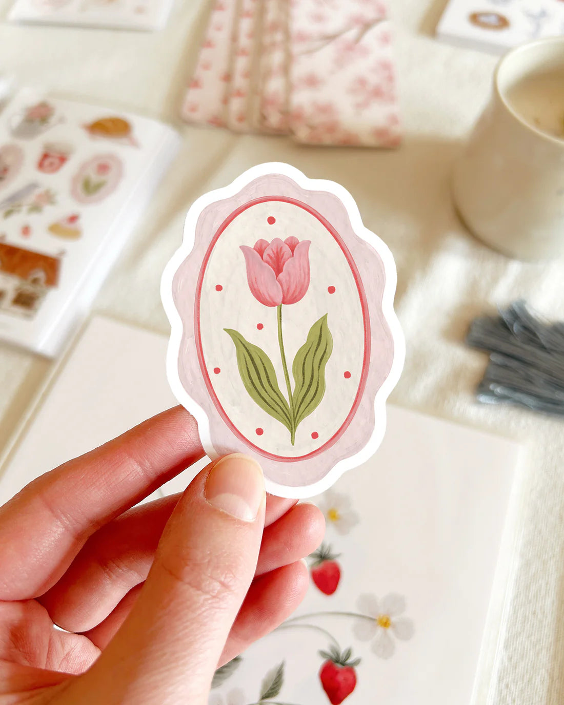 Autocollant découpé - Tulipe
