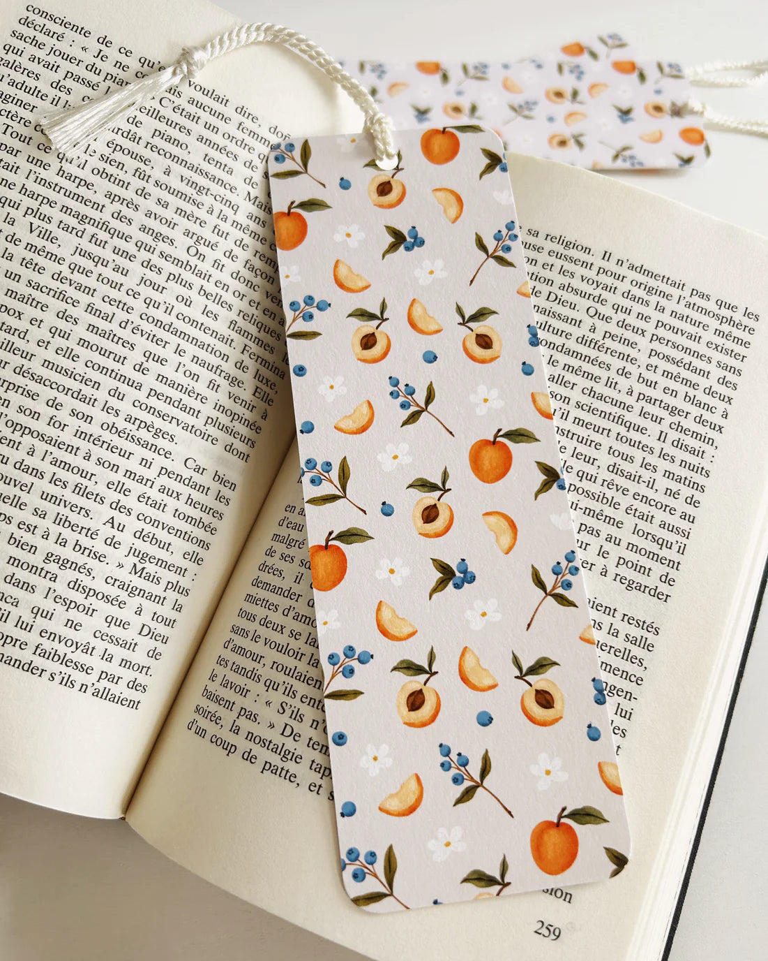 Bookmark - Blueberries and Peaches