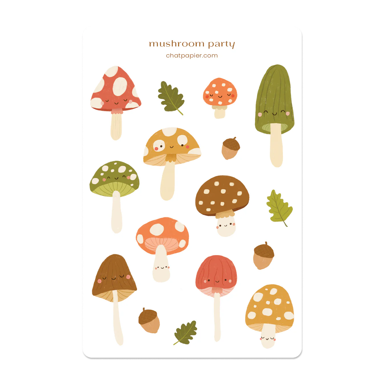 Feuille d'autocollants - Champignons