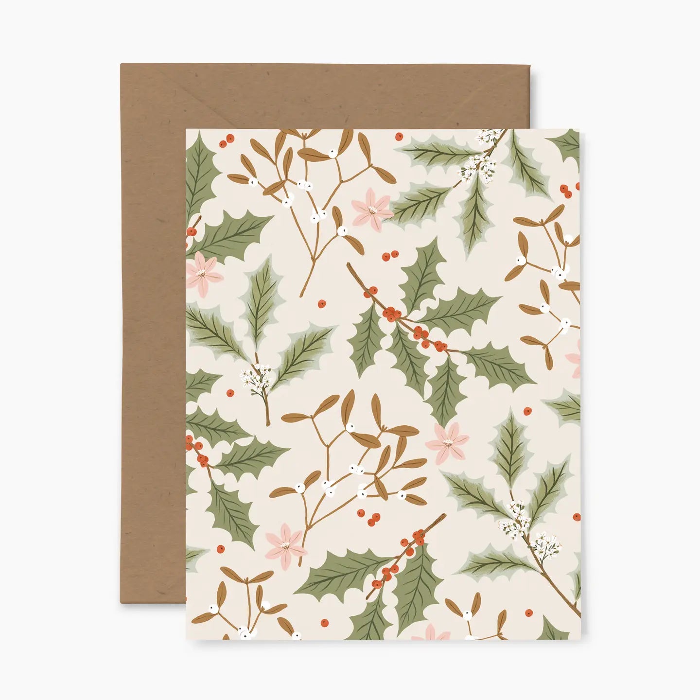 Carte de souhaits - Houx et gui