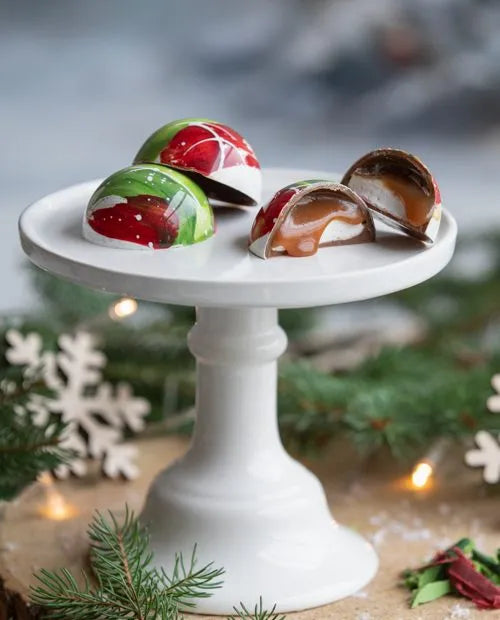Boule de Noël caramel et guimauve