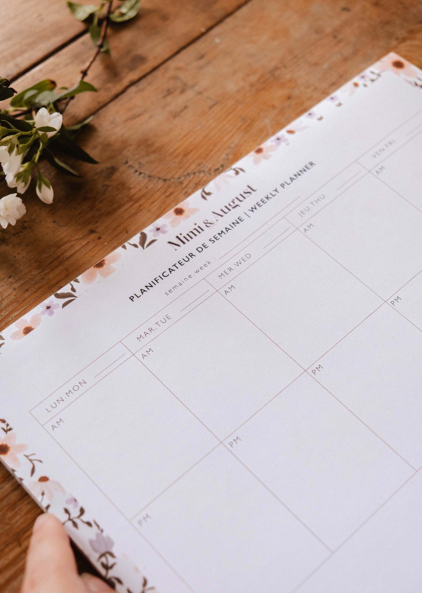 Planificateur de semaine - Petals