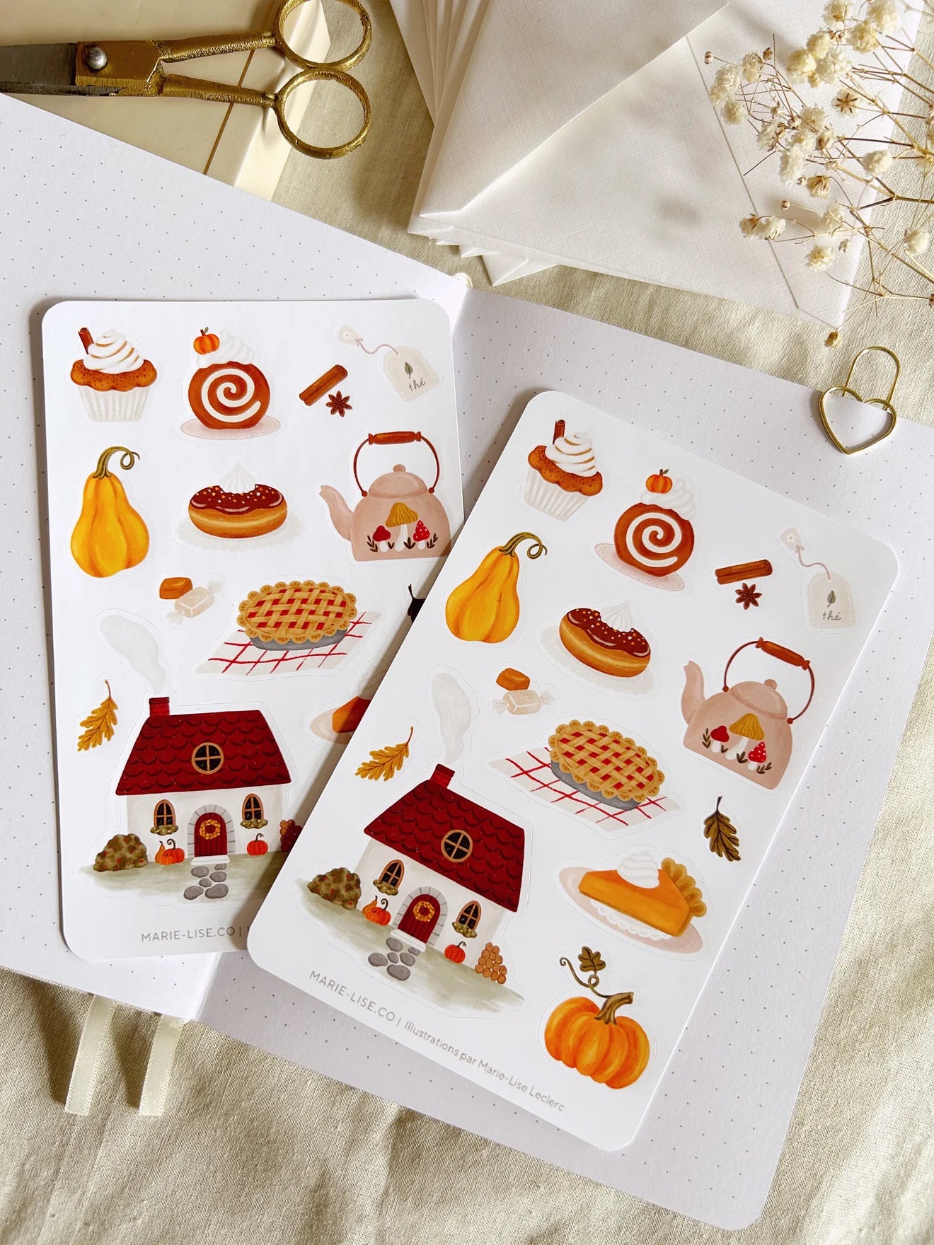 Feuille d'autocollants - Thanksgiving