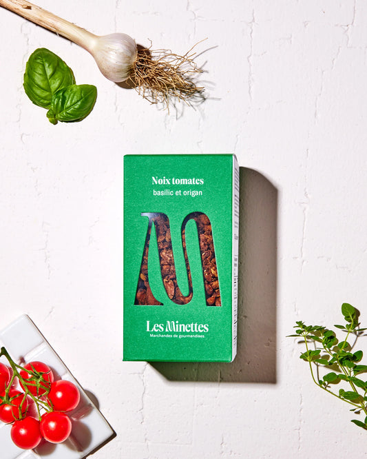 Noix grillés - Tomates et basilic