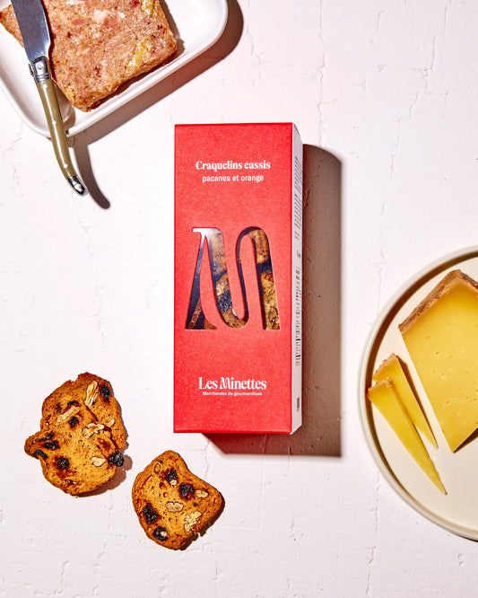 Craquelins - Cassis, pacanes et orange