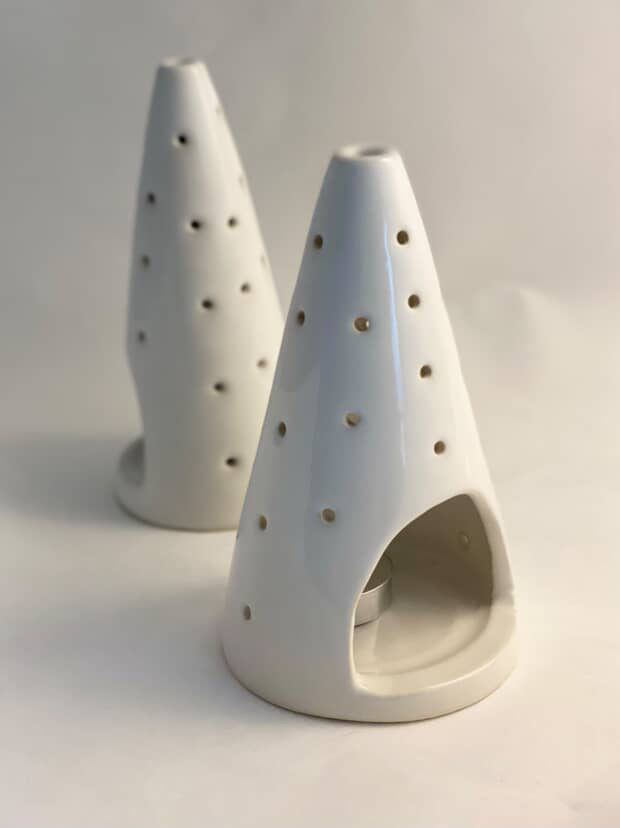 Sapin à lampions en céramique