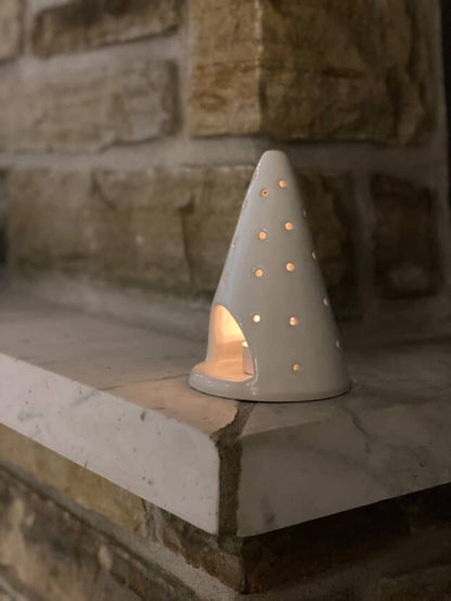 Sapin à lampions en céramique