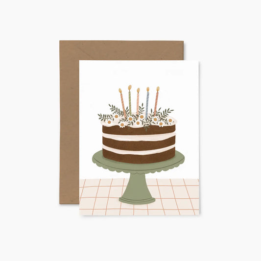 Carte de souhaits - Gâteau d'anniversaire
