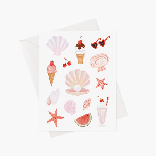 Carte de souhaits - Journée à la plage