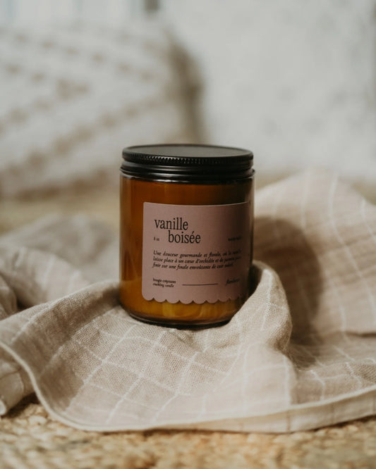 Bougie crépitante - Vanille boisée