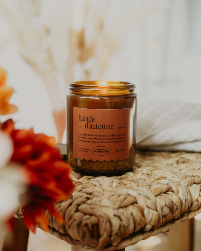Bougie crépitante - Balade d'automne
