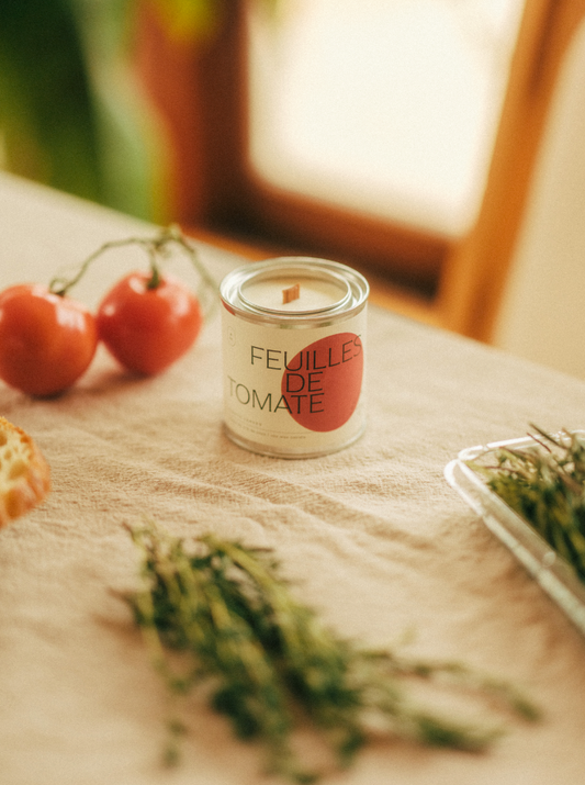 Bougie - Feuille de tomates