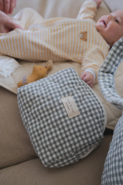 Organic cotton quilted pouch - Vichy