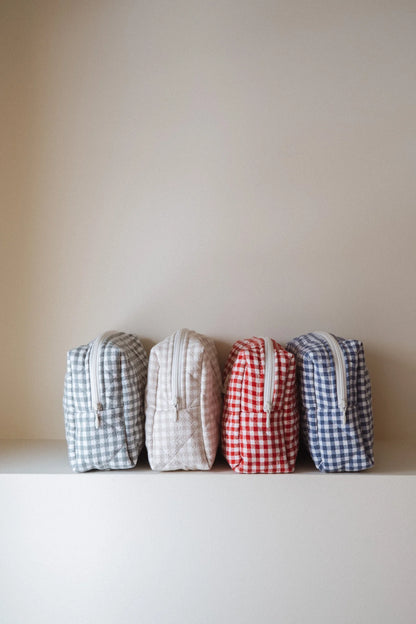 Organic cotton quilted pouch - Vichy