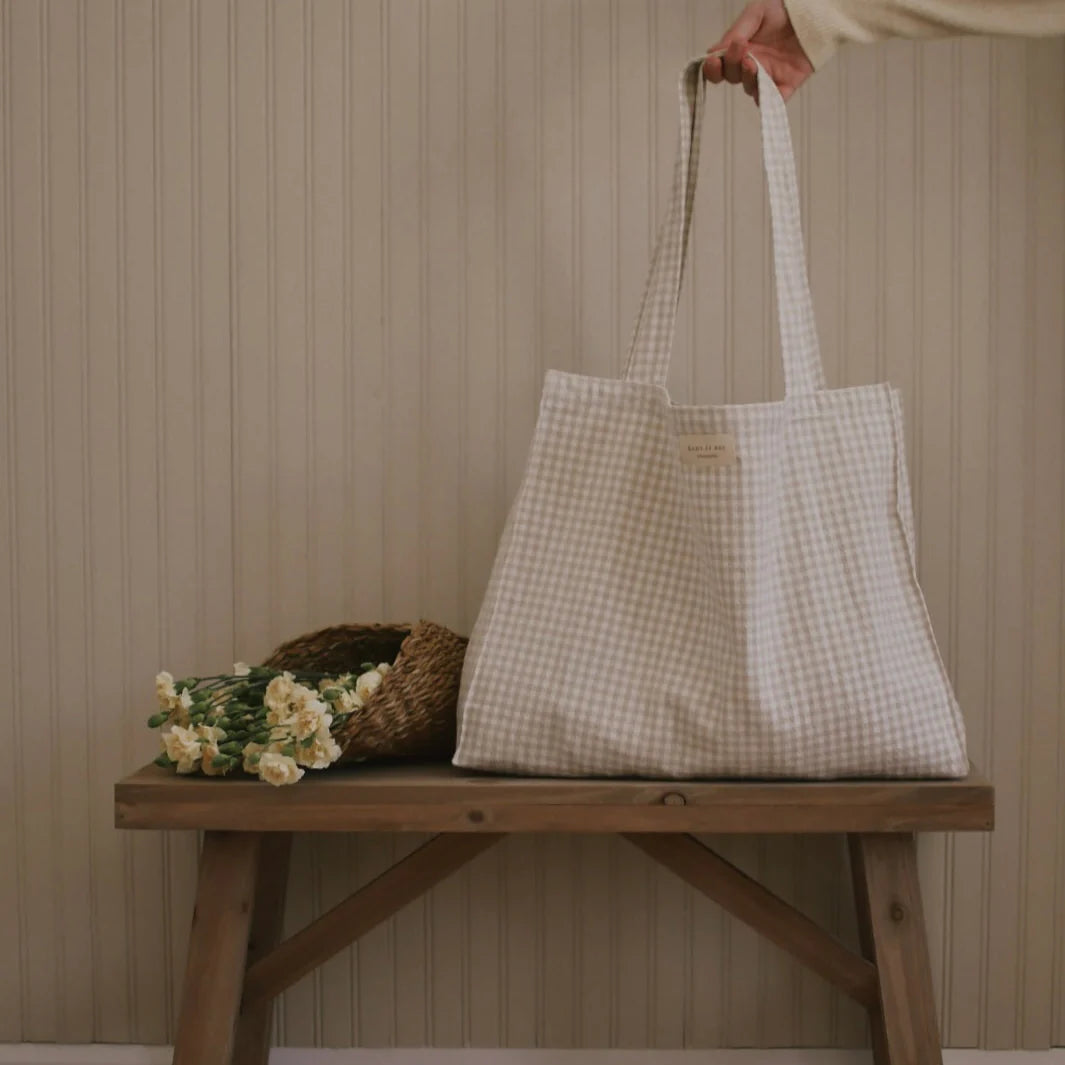 Fourre-tout en coton biologique - Beige