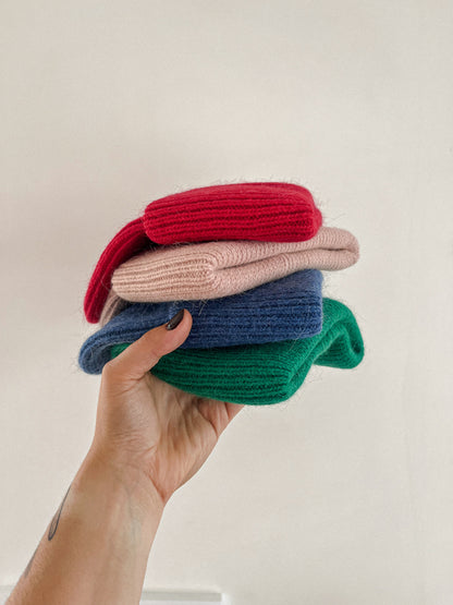 Tuque en laine d'angora