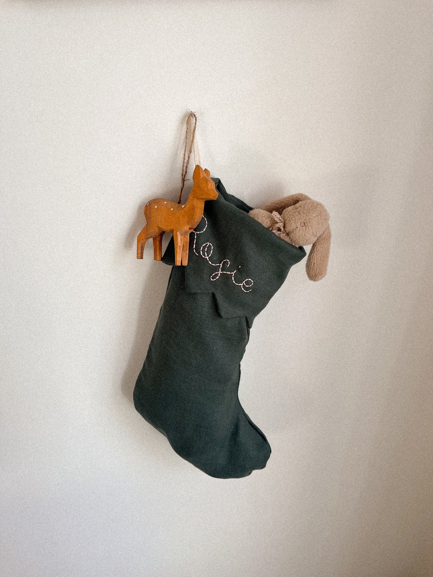 Bas de Noël 100% lin - Personnalisables