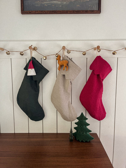 Bas de Noël 100% lin - Personnalisables