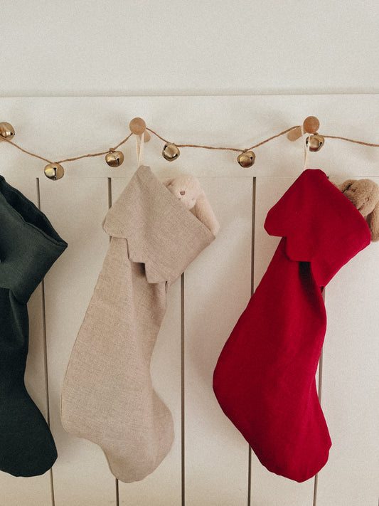 Bas de Noël 100% lin - Personnalisables