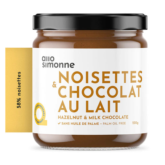 Tartinade - Noisettes et chocolat au lait