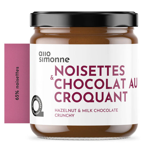 Tartinade - Noisettes et chocolat au lait croquant
