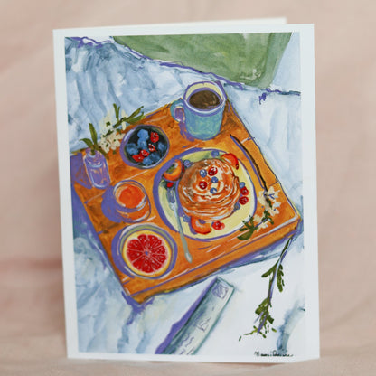 Carte de souhaits - Breakfast in bed