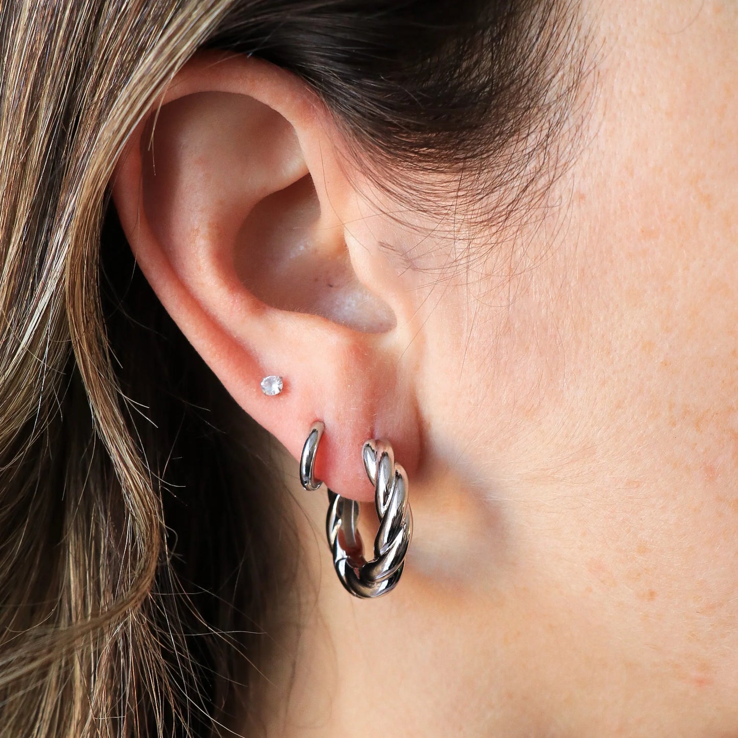 Boucles d'oreilles torsadées épaisses - Orsata