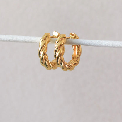 Boucles d'oreilles torsadées épaisse - Orsato