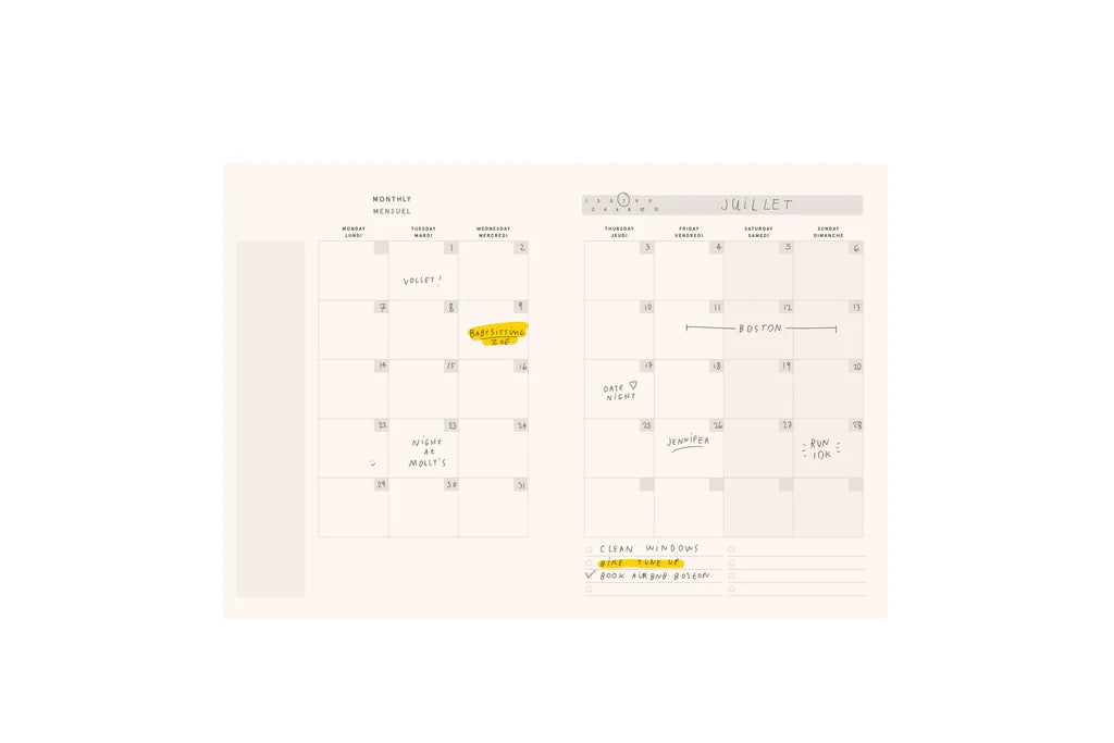 Agenda non-daté