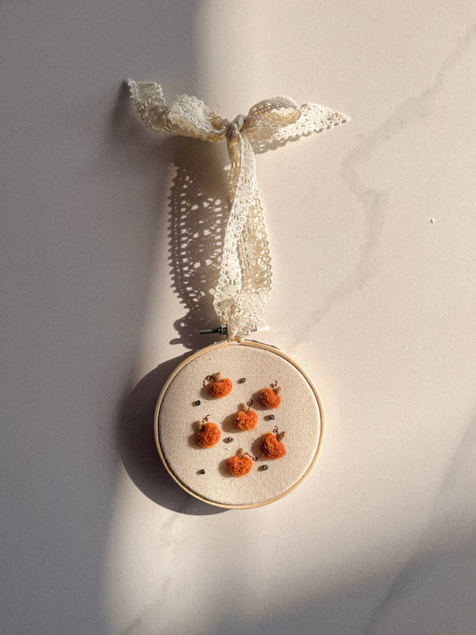 Broderie Halloween - Petites citrouilles