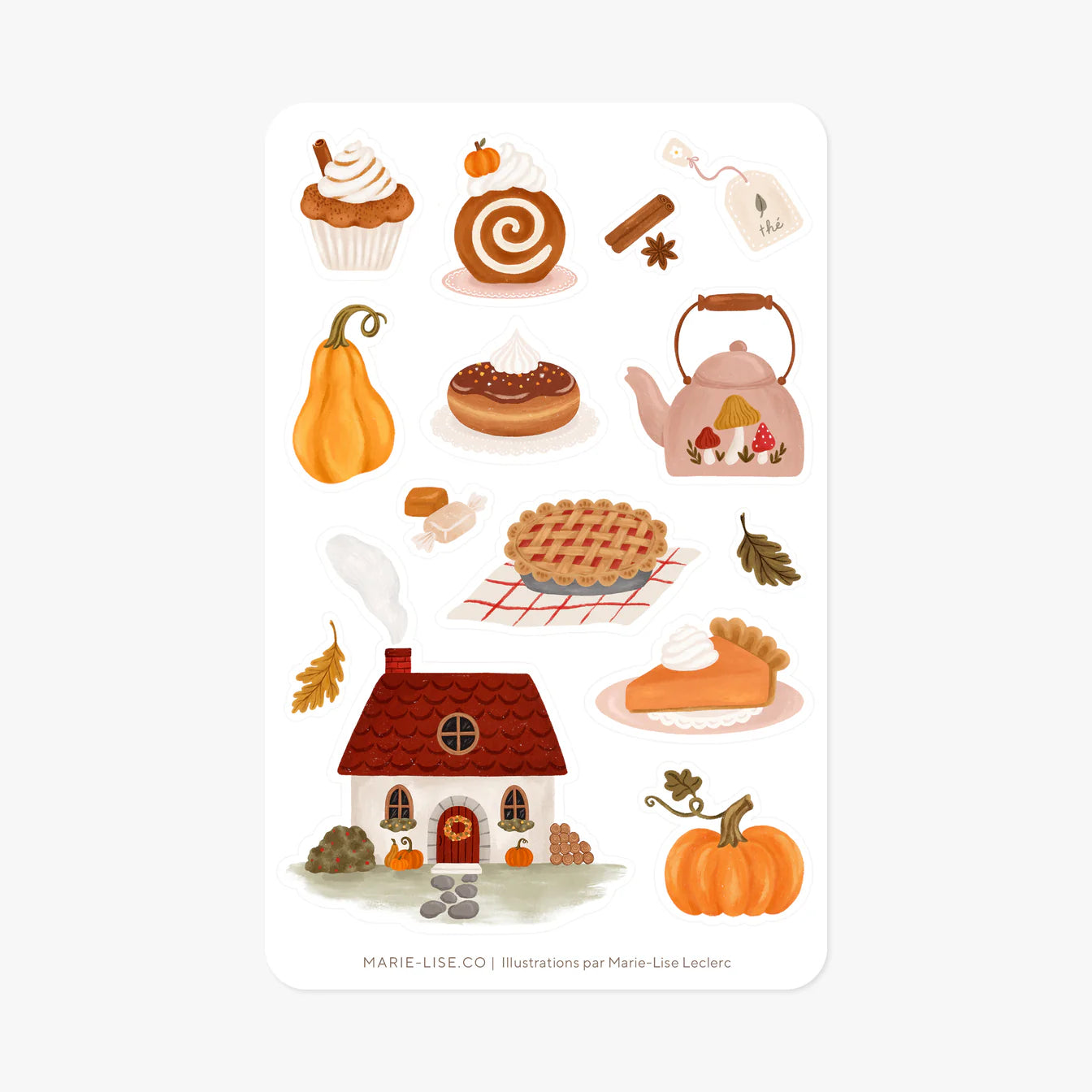 Feuille d'autocollants - Thanksgiving