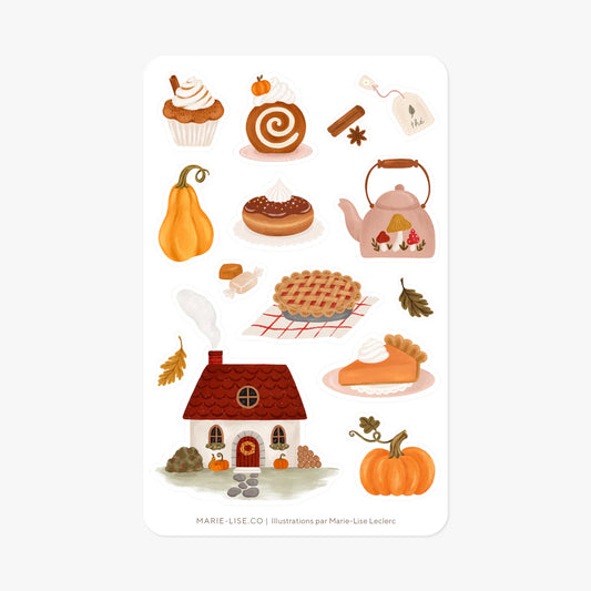 Feuille d'autocollants - Thanksgiving