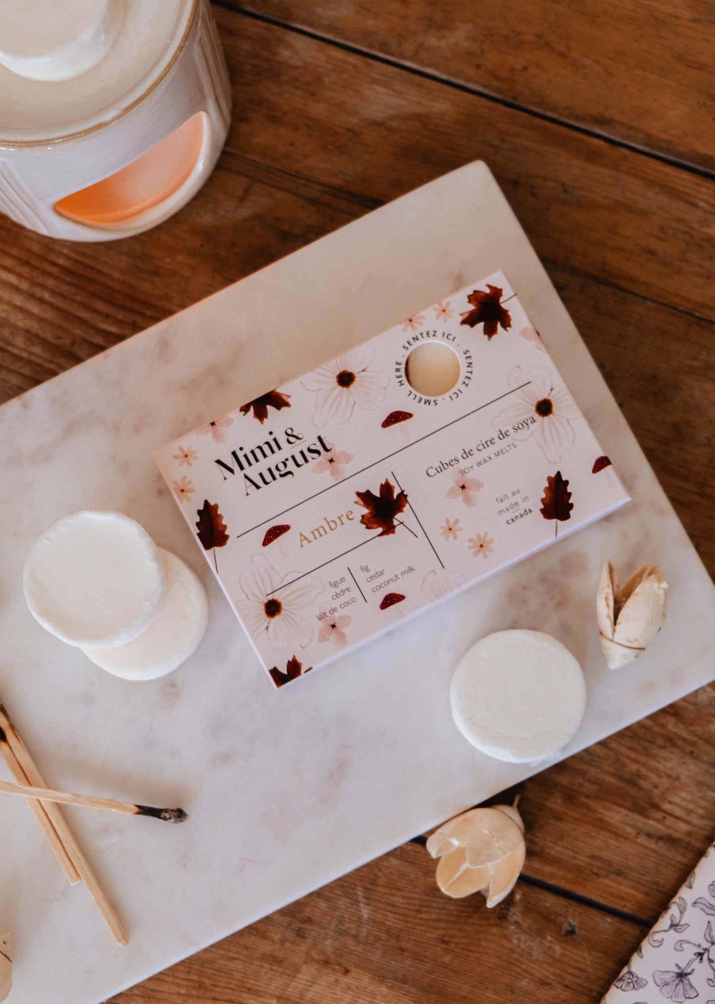 Cubes de cire de soya - Ambre