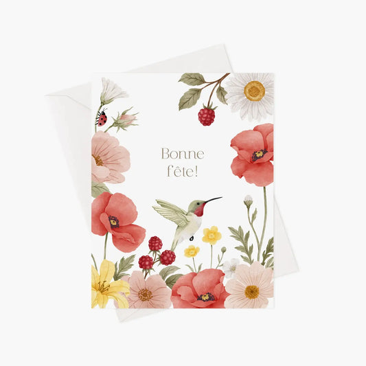 Carte de souhaits - Colibri / Bonne fête