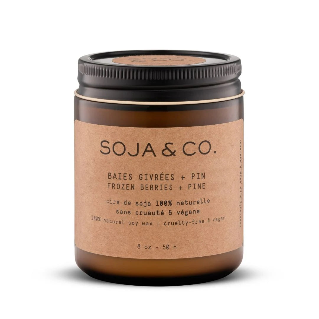 Bougie - Baies givrées + pin