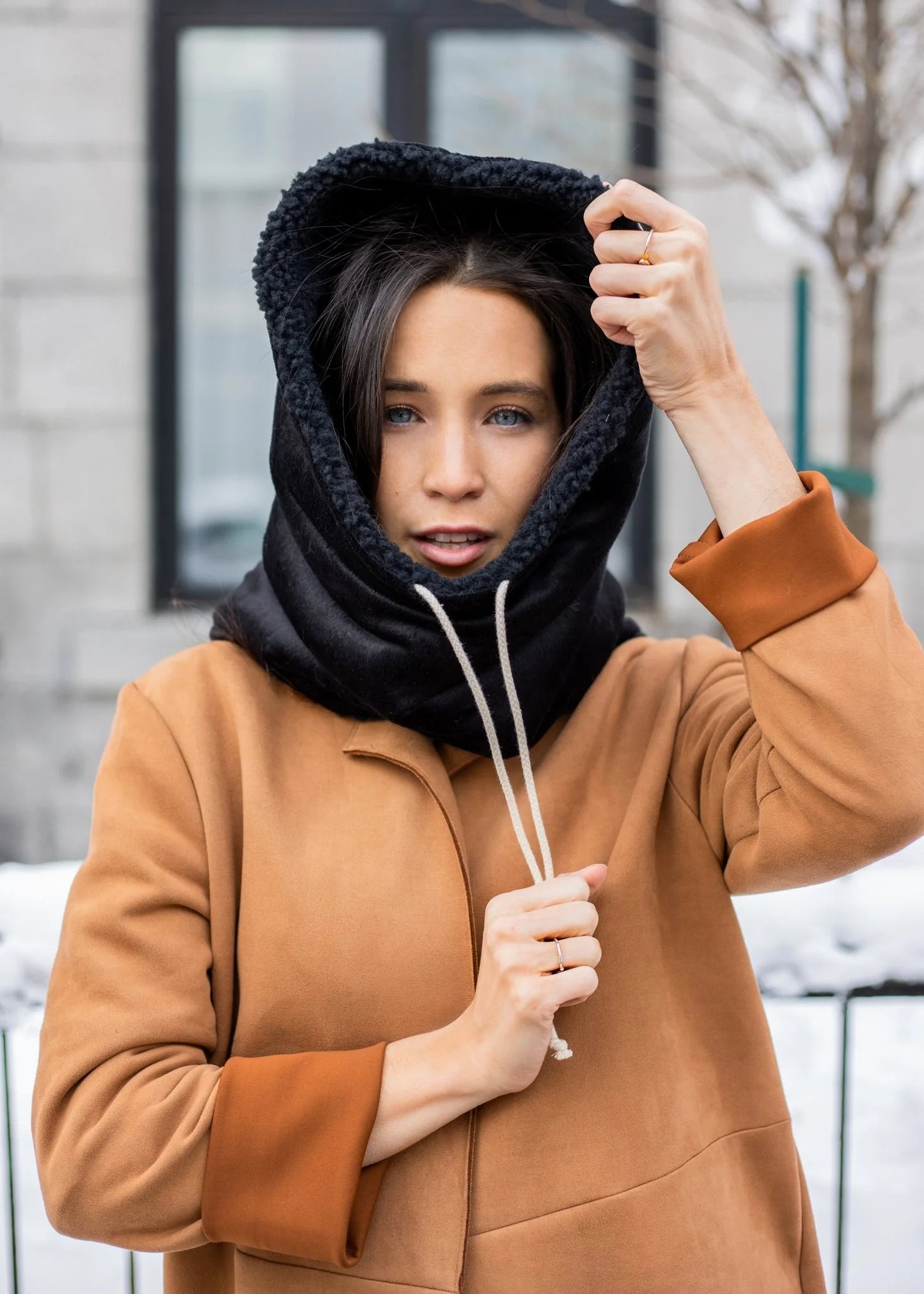 Col capuche réversible - Intérieur Velours