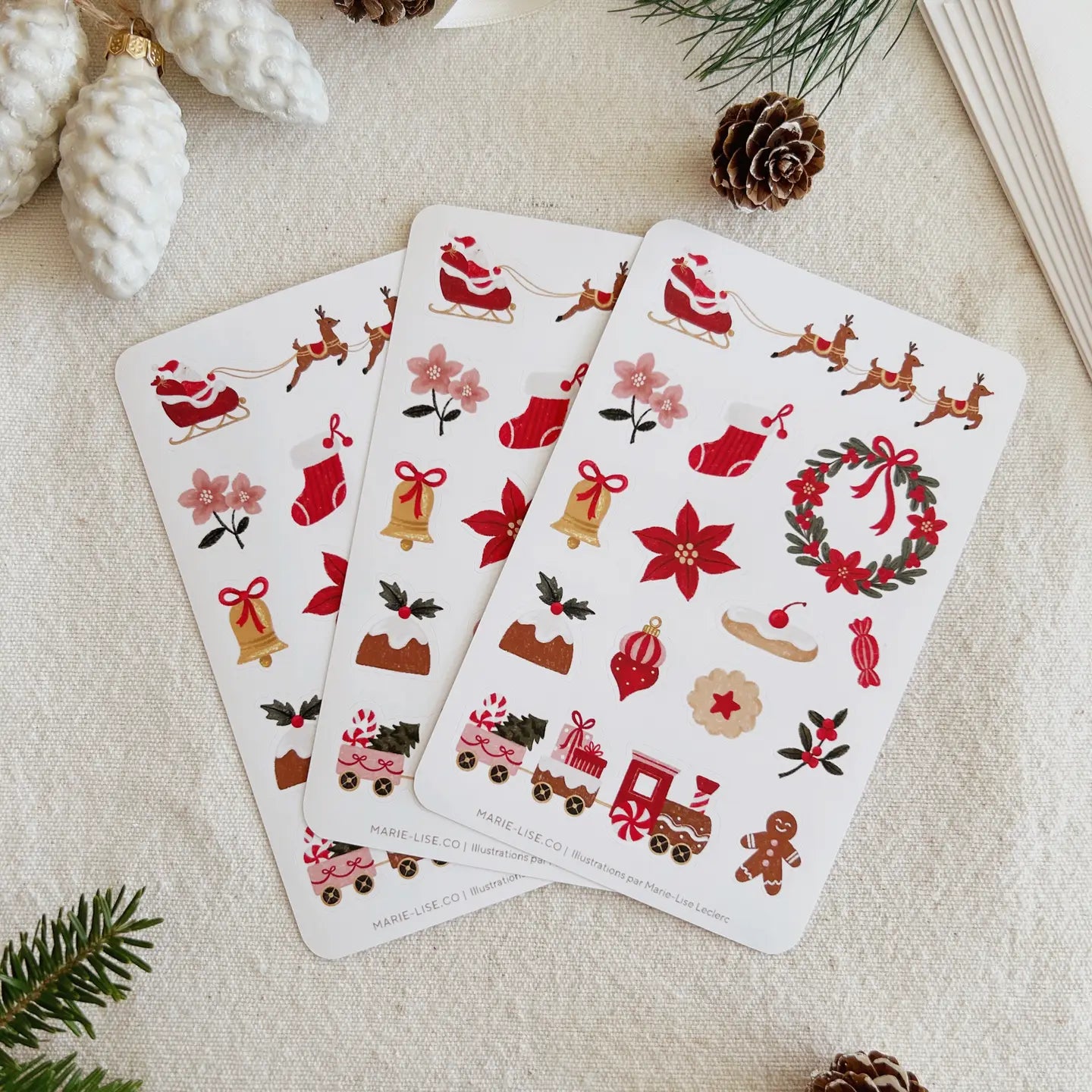 Feuille d'autocollants - Magie de Noël