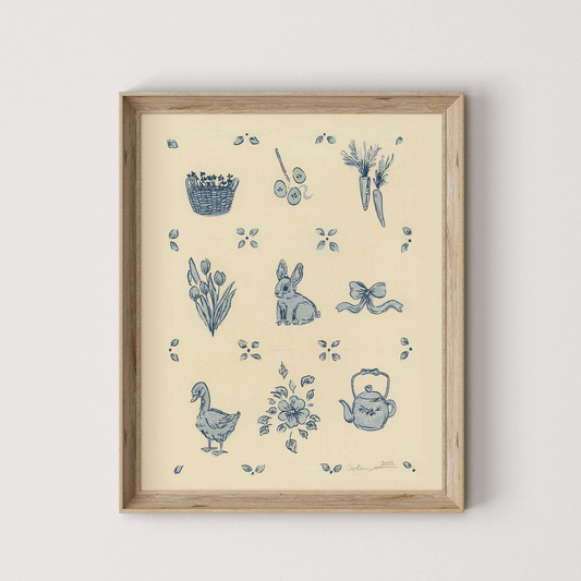 Affiche - Blue cottage