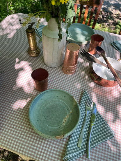Serviettes de table en coton bio - Vichy coloré